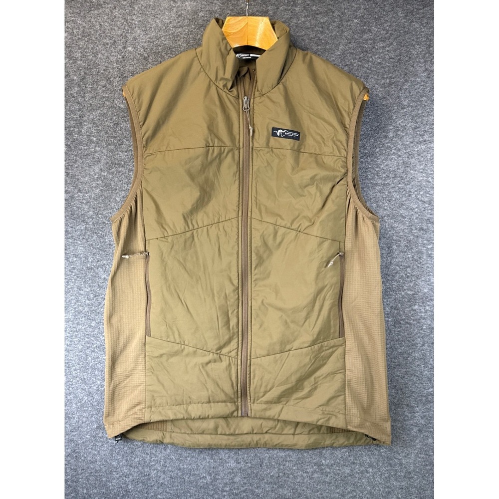 Stone Glacier Cirque LITE Vest Mens L Brown Preppy Hunting 20015 Full Zip Pocket